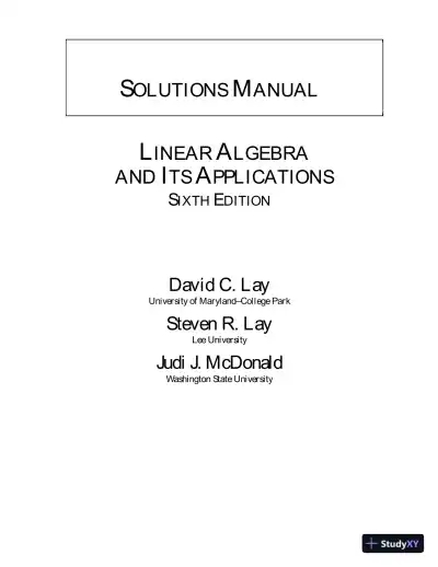 Solution Manual for Linear Algebra, 6th Edition - Page 1 preview image