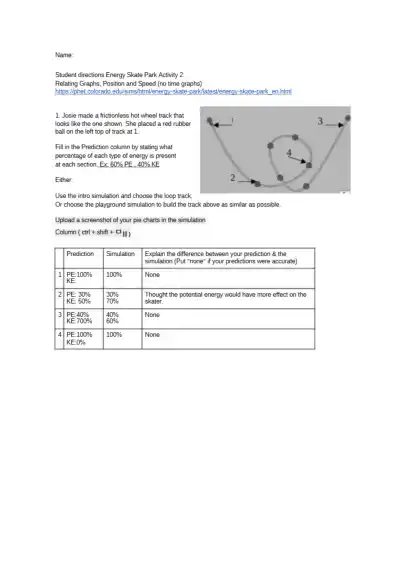 Energy Skate Park Activity - Page 1 preview image