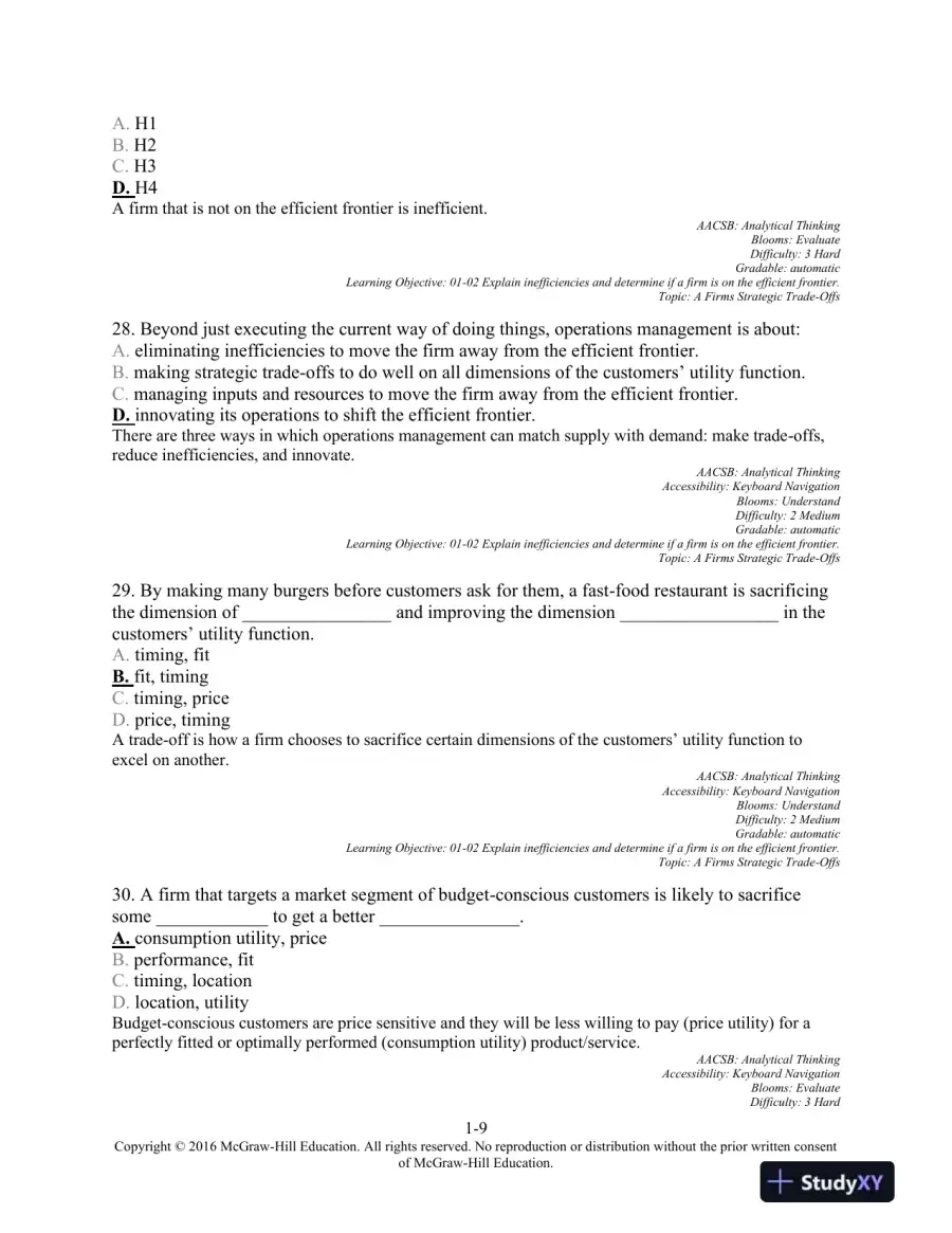 Operations Management, 1e (Mcgraw-hill Education Operations and Decision Sciences) 1st Edition Test Bank, page 10