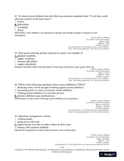 Operations Management, 1e (Mcgraw-hill Education Operations and Decision Sciences) 1st Edition Test Bank - Page 15 preview image