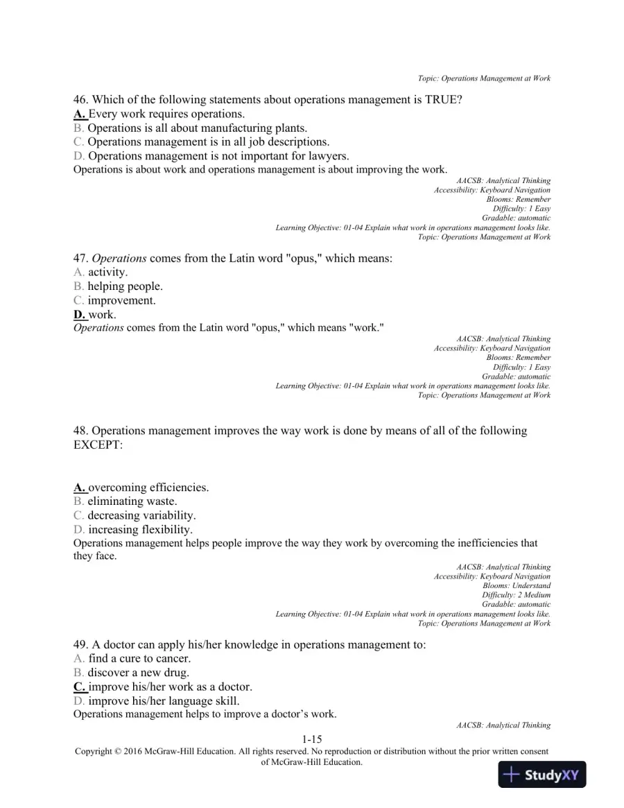 Operations Management, 1e (Mcgraw-hill Education Operations and Decision Sciences) 1st Edition Test Bank, page 16