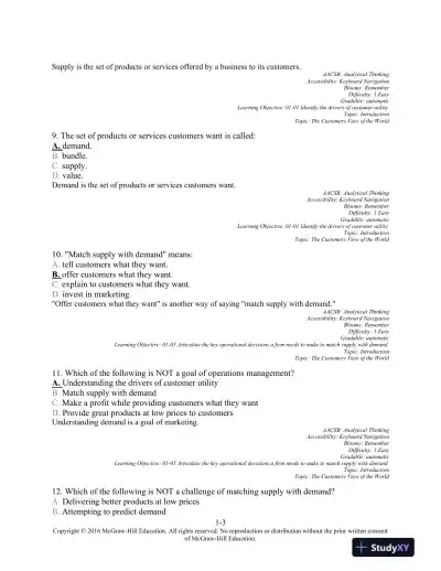 Operations Management, 1e (Mcgraw-hill Education Operations and Decision Sciences) 1st Edition Test Bank - Page 4 preview image