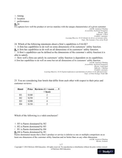 Operations Management, 1e (Mcgraw-hill Education Operations and Decision Sciences) 1st Edition Test Bank - Page 8 preview image