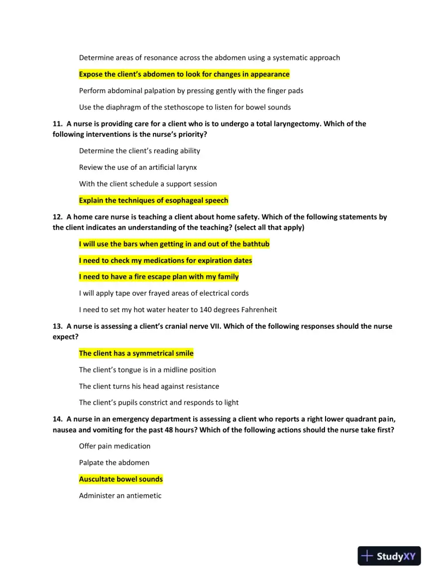 ATI Mental Health Proctored Exam with Answers (70 Solved Questions), page 5