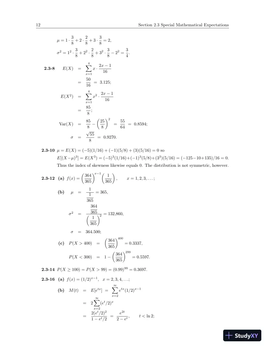 Solution Manual for Probability and Statistical Inference, 10th Edition, page 16