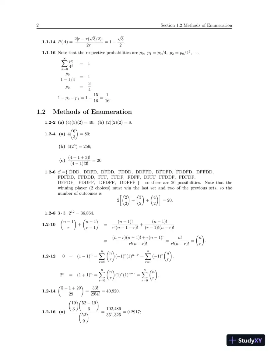 Solution Manual for Probability and Statistical Inference, 10th Edition, page 6