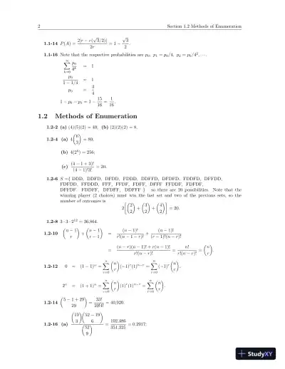 Solution Manual for Probability and Statistical Inference, 10th Edition - Page 6 preview image