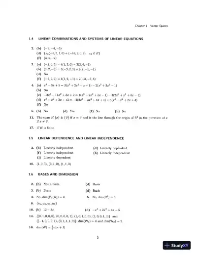 Solution Manual For Linear Algebra, 4th Edition - Page 6 preview image