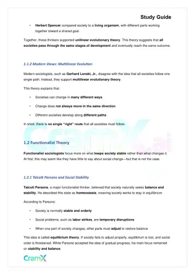 Sociology - Social Change and Movements - Page 2 preview image