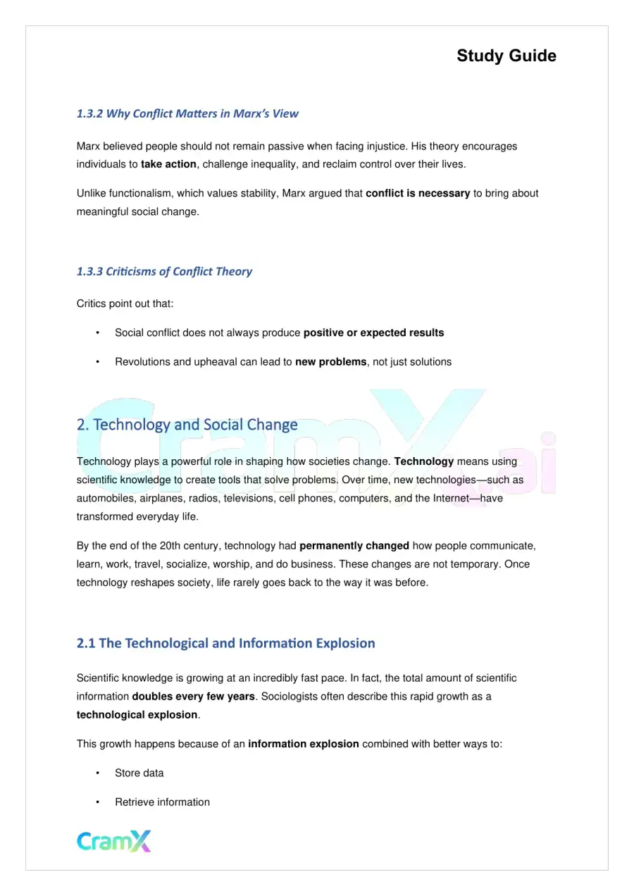Sociology - Social Change and Movements, page 4