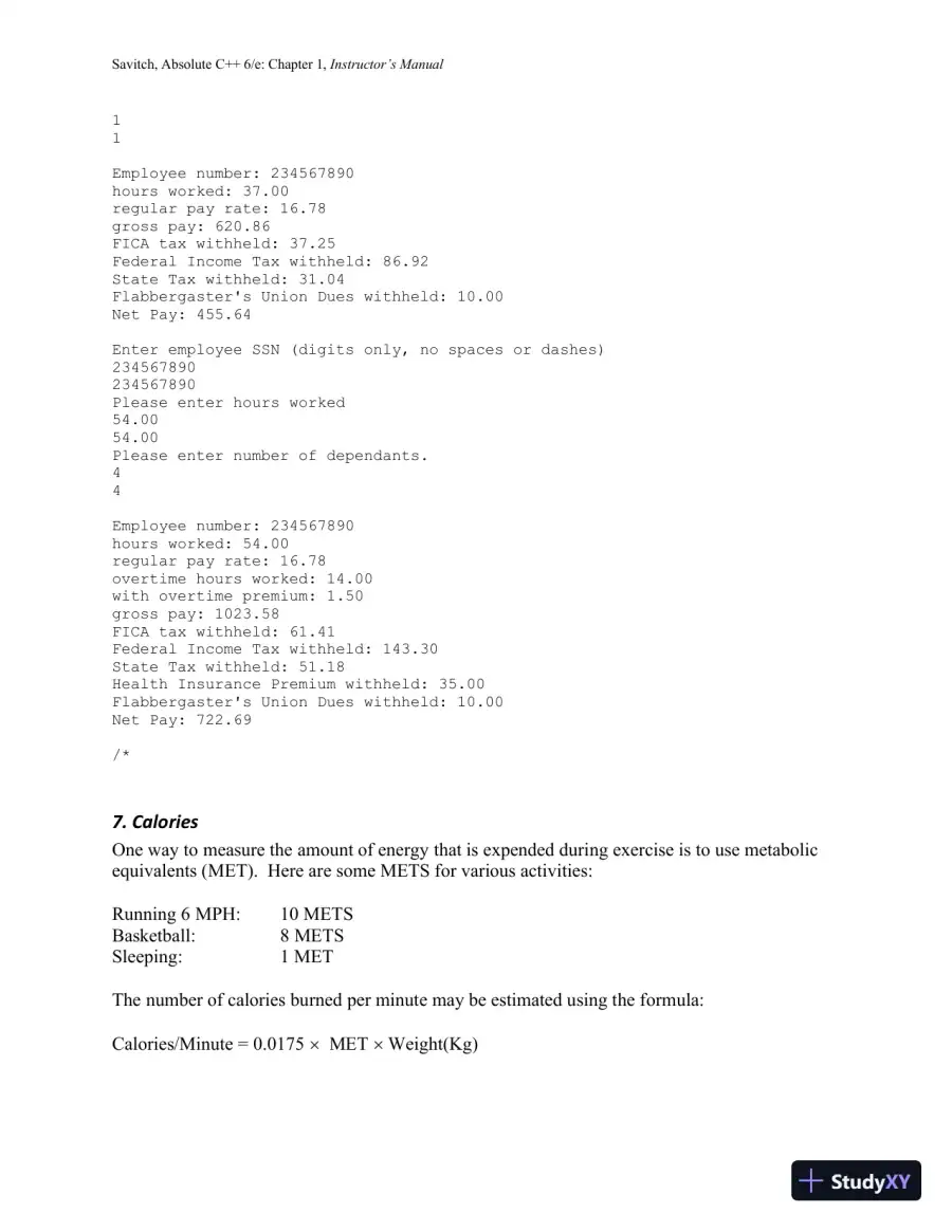 Solution Manual for Absolute C++, 6th Edition, page 15