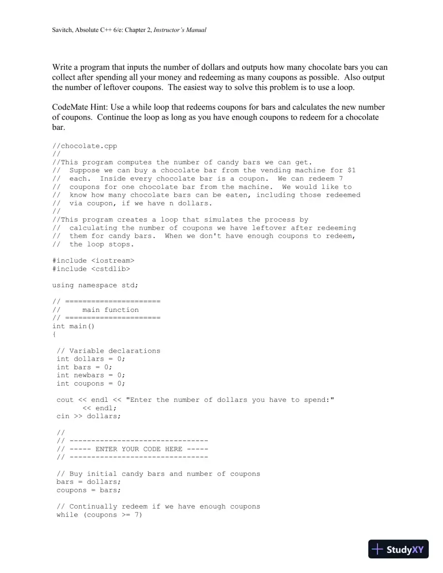 Solution Manual for Absolute C++, 6th Edition, page 30