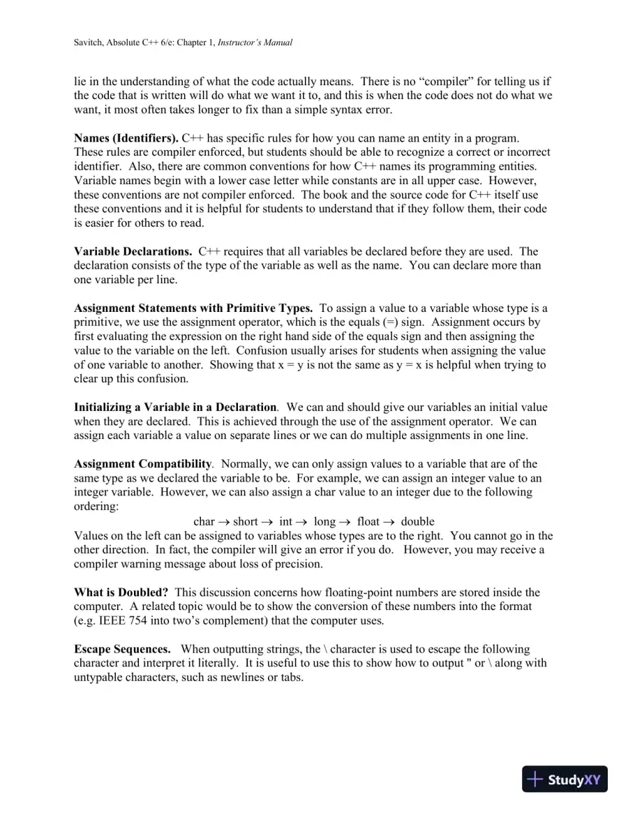 Solution Manual for Absolute C++, 6th Edition, page 5