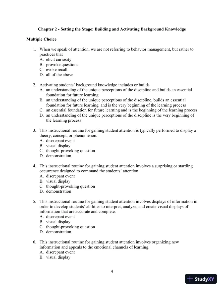 Test Bank for Improving Adolescent Literacy: Content Area Strategies At Work, 5th Edition, page 7