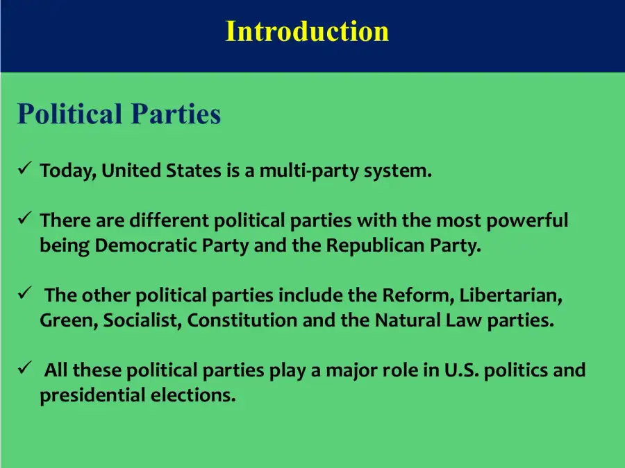 The United States Political Parties, The American Campaign And The Election Process, page 2