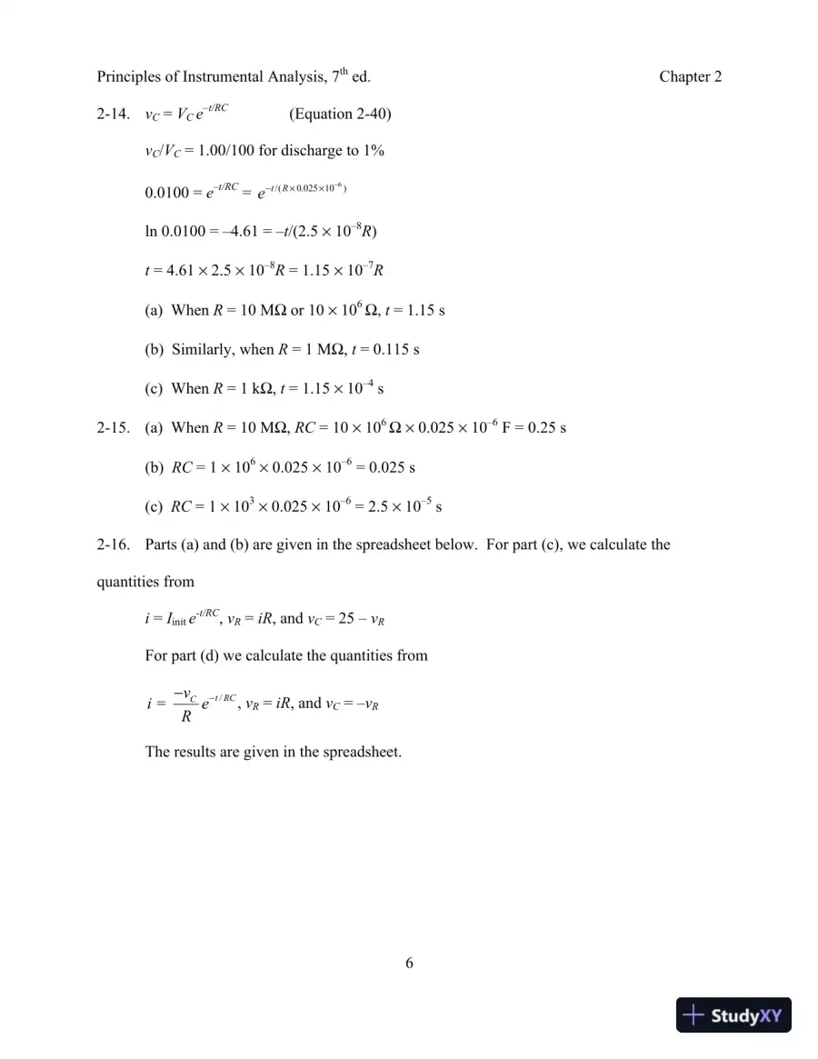 Solution Manual For Principles of Instrumental Analysis, 7th Edition, page 11