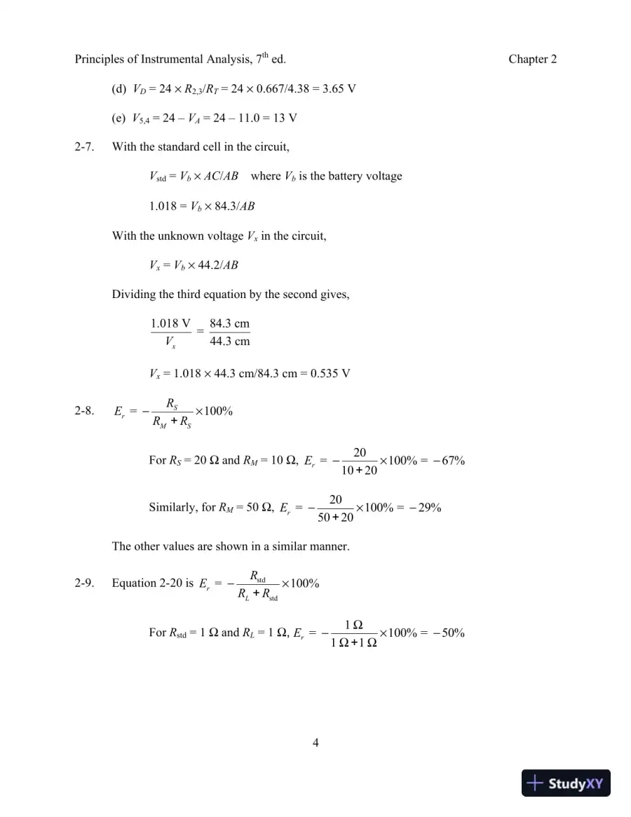 Solution Manual For Principles of Instrumental Analysis, 7th Edition, page 9