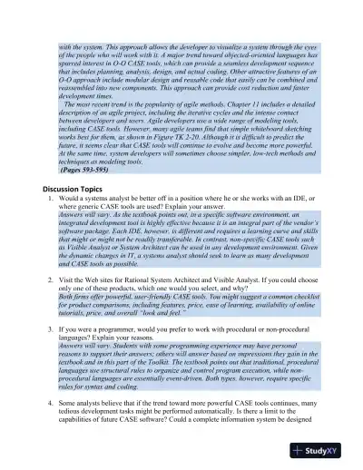 Systems Analysis And Desig, 10th Edition Solution Manual - Page 10 preview image