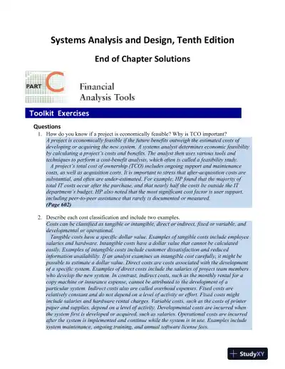 Systems Analysis And Desig, 10th Edition Solution Manual - Page 13 preview image