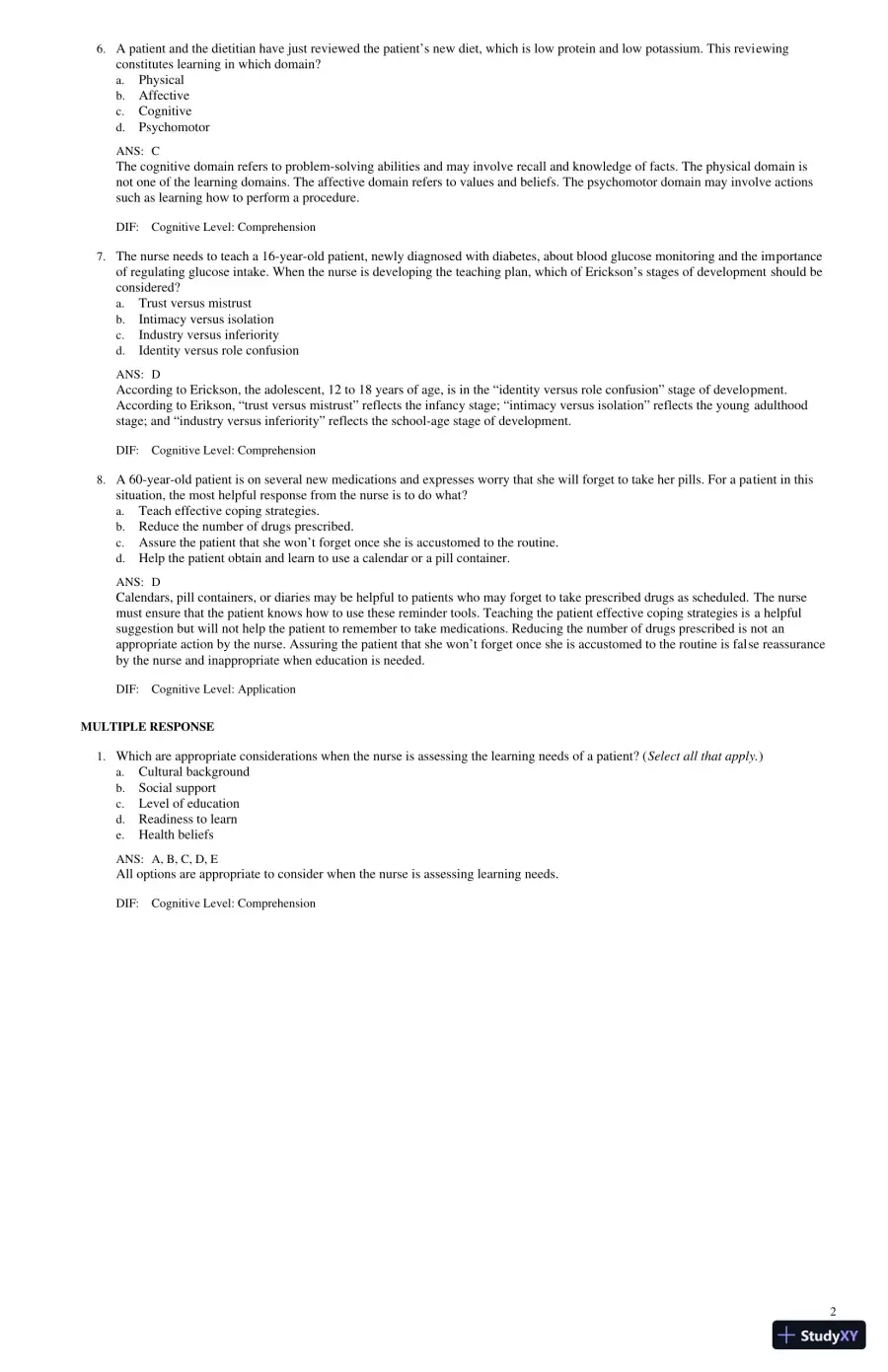 Test Bank for Lilley's Pharmacology for Canadian Health Care Practice, 4th Edition (Chapters 1-58), page 16