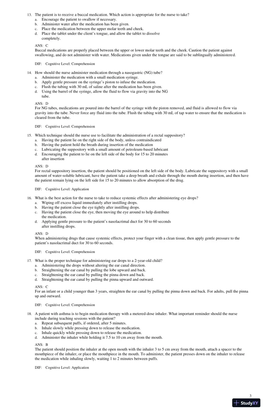 Test Bank for Lilley's Pharmacology for Canadian Health Care Practice, 4th Edition (Chapters 1-58), page 23