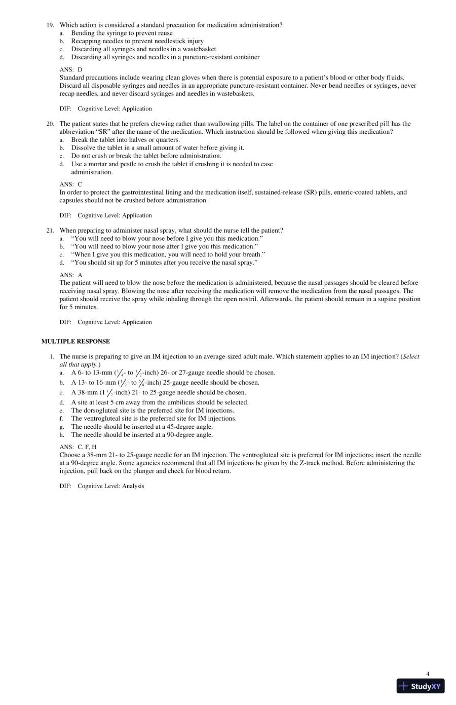Test Bank for Lilley's Pharmacology for Canadian Health Care Practice, 4th Edition (Chapters 1-58), page 24