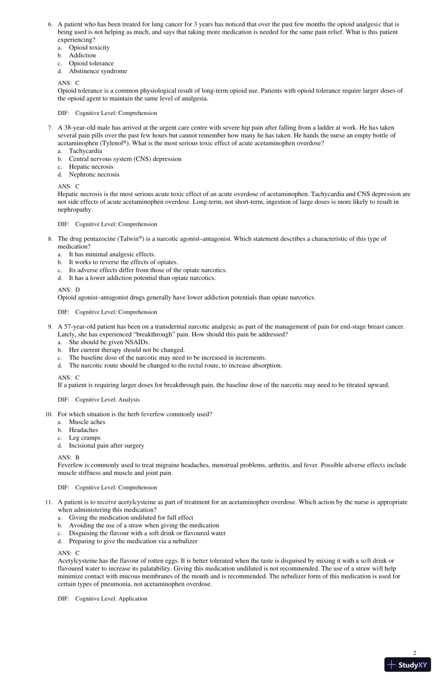 Test Bank for Lilley's Pharmacology for Canadian Health Care Practice, 4th Edition (Chapters 1-58), page 26