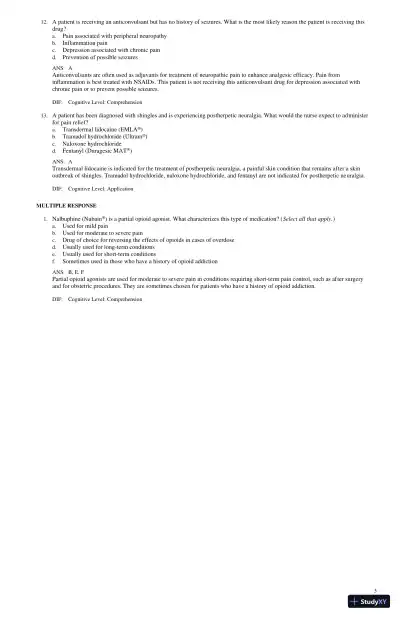 Test Bank for Lilley's Pharmacology for Canadian Health Care Practice, 4th Edition (Chapters 1-58) - Page 27 preview image