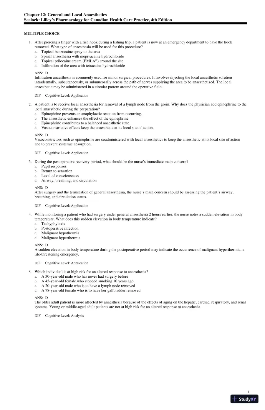 Test Bank for Lilley's Pharmacology for Canadian Health Care Practice, 4th Edition (Chapters 1-58), page 28