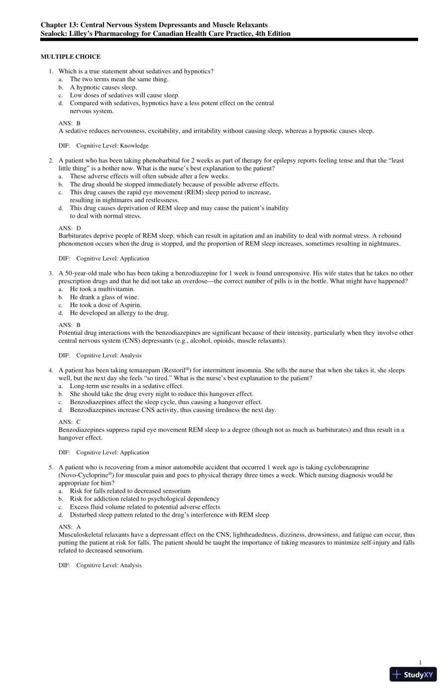 Test Bank for Lilley's Pharmacology for Canadian Health Care Practice, 4th Edition (Chapters 1-58), page 30