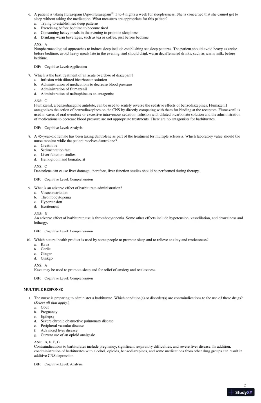 Test Bank for Lilley's Pharmacology for Canadian Health Care Practice, 4th Edition (Chapters 1-58), page 31