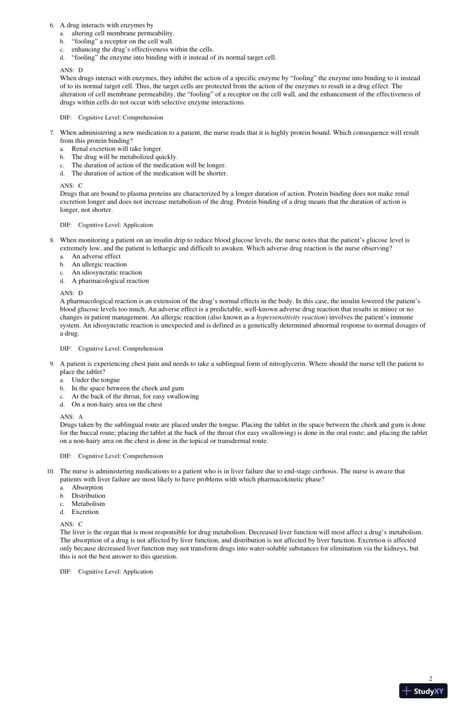 Test Bank for Lilley's Pharmacology for Canadian Health Care Practice, 4th Edition (Chapters 1-58), page 5