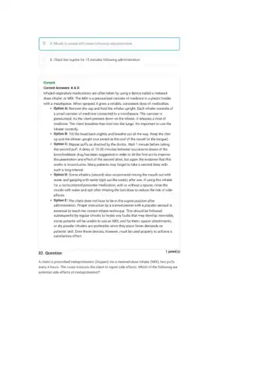 Comprehensive Respiratory System Disorders NCLEX C - Page 29 preview image