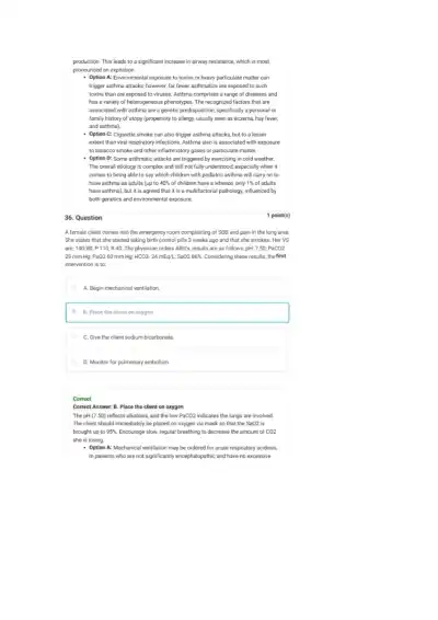 Comprehensive Respiratory System Disorders NCLEX C - Page 33 preview image