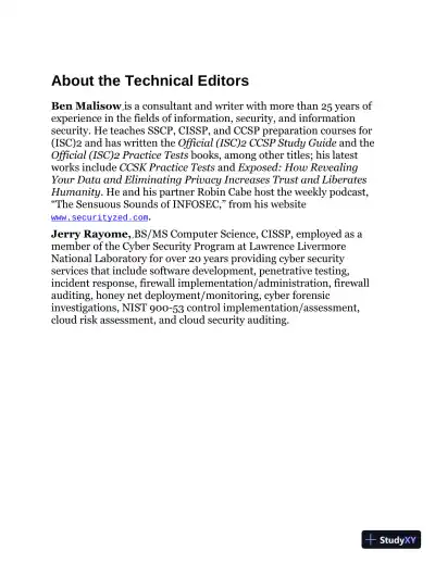 ISC2 Cissp Certified Information Systems Security Professional Official Practice Tests (2021) - Page 11 preview image