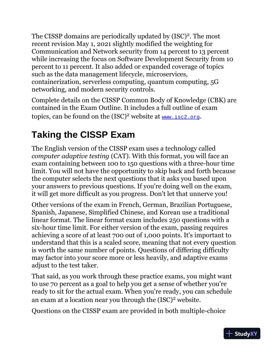 ISC2 Cissp Certified Information Systems Security Professional Official Practice Tests (2021), page 14