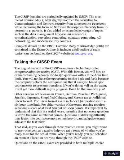 ISC2 Cissp Certified Information Systems Security Professional Official Practice Tests (2021) - Page 14 preview image