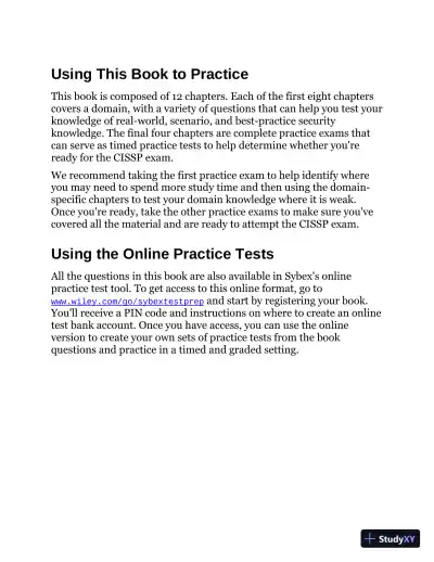 ISC2 Cissp Certified Information Systems Security Professional Official Practice Tests (2021) - Page 18 preview image
