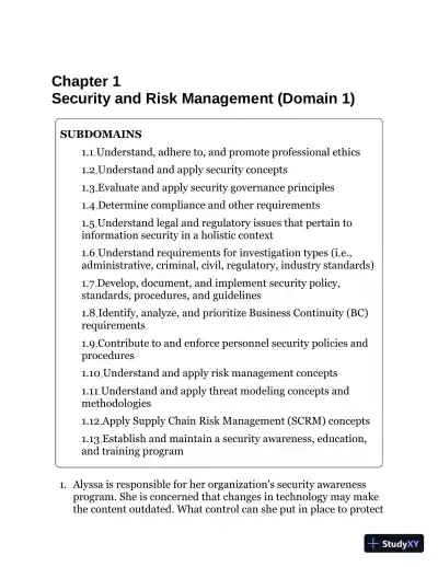 ISC2 Cissp Certified Information Systems Security Professional Official Practice Tests (2021) - Page 19 preview image