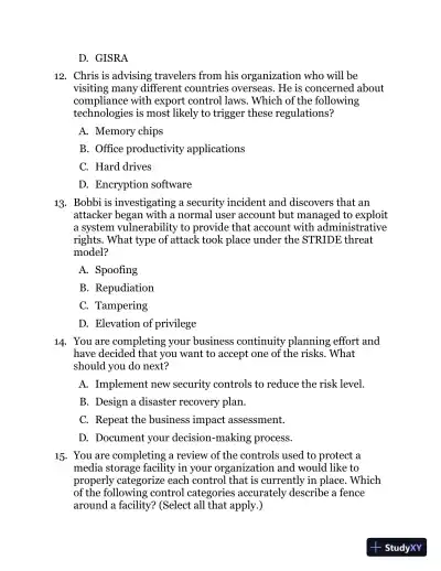 ISC2 Cissp Certified Information Systems Security Professional Official Practice Tests (2021) - Page 23 preview image