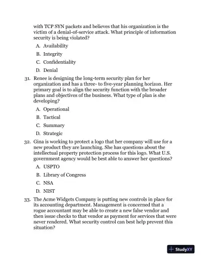 ISC2 Cissp Certified Information Systems Security Professional Official Practice Tests (2021) - Page 29 preview image