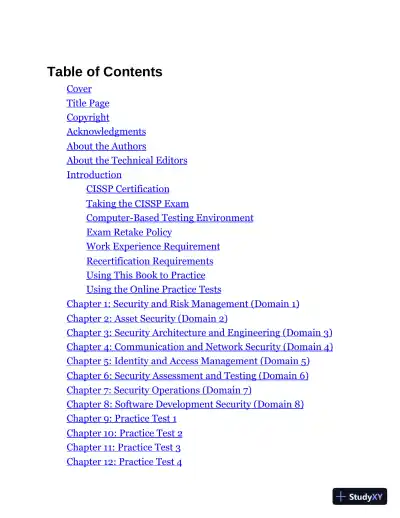 ISC2 Cissp Certified Information Systems Security Professional Official Practice Tests (2021) - Page 3 preview image