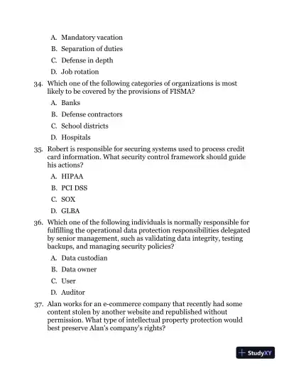 ISC2 Cissp Certified Information Systems Security Professional Official Practice Tests (2021) - Page 30 preview image