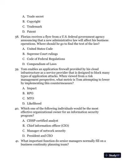 ISC2 Cissp Certified Information Systems Security Professional Official Practice Tests (2021) - Page 31 preview image