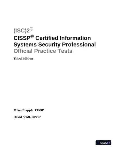 ISC2 Cissp Certified Information Systems Security Professional Official Practice Tests (2021) - Page 5 preview image