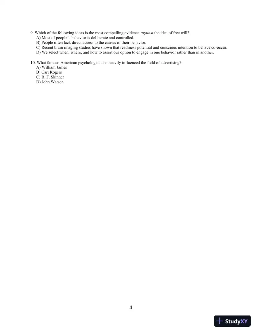 Test Bank For Psychology: From Inquiry to Understanding 4th Edition Test Bank, page 5