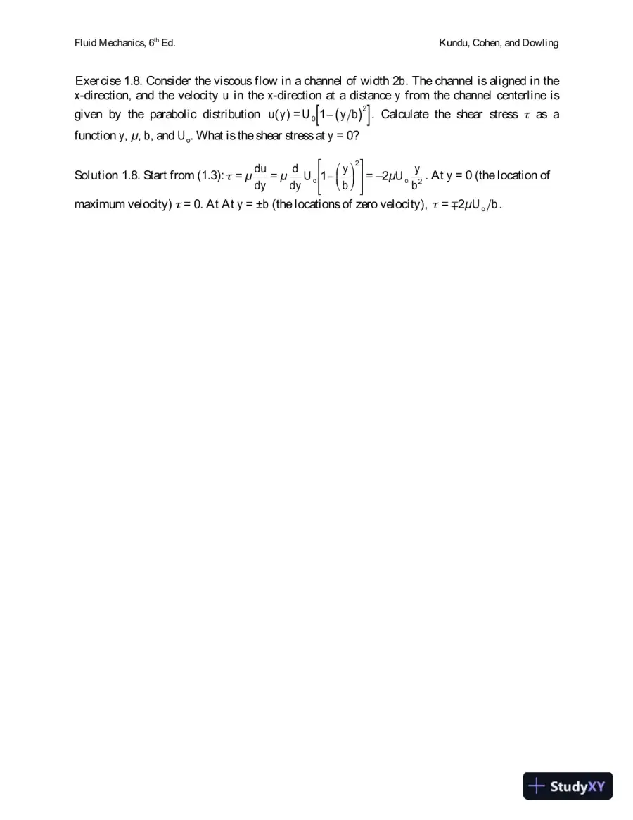 Fluid Mechanics , 6th Edition Solution Manual, page 12