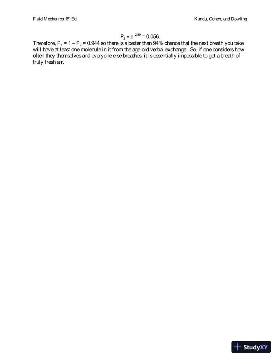 Fluid Mechanics , 6th Edition Solution Manual, page 4