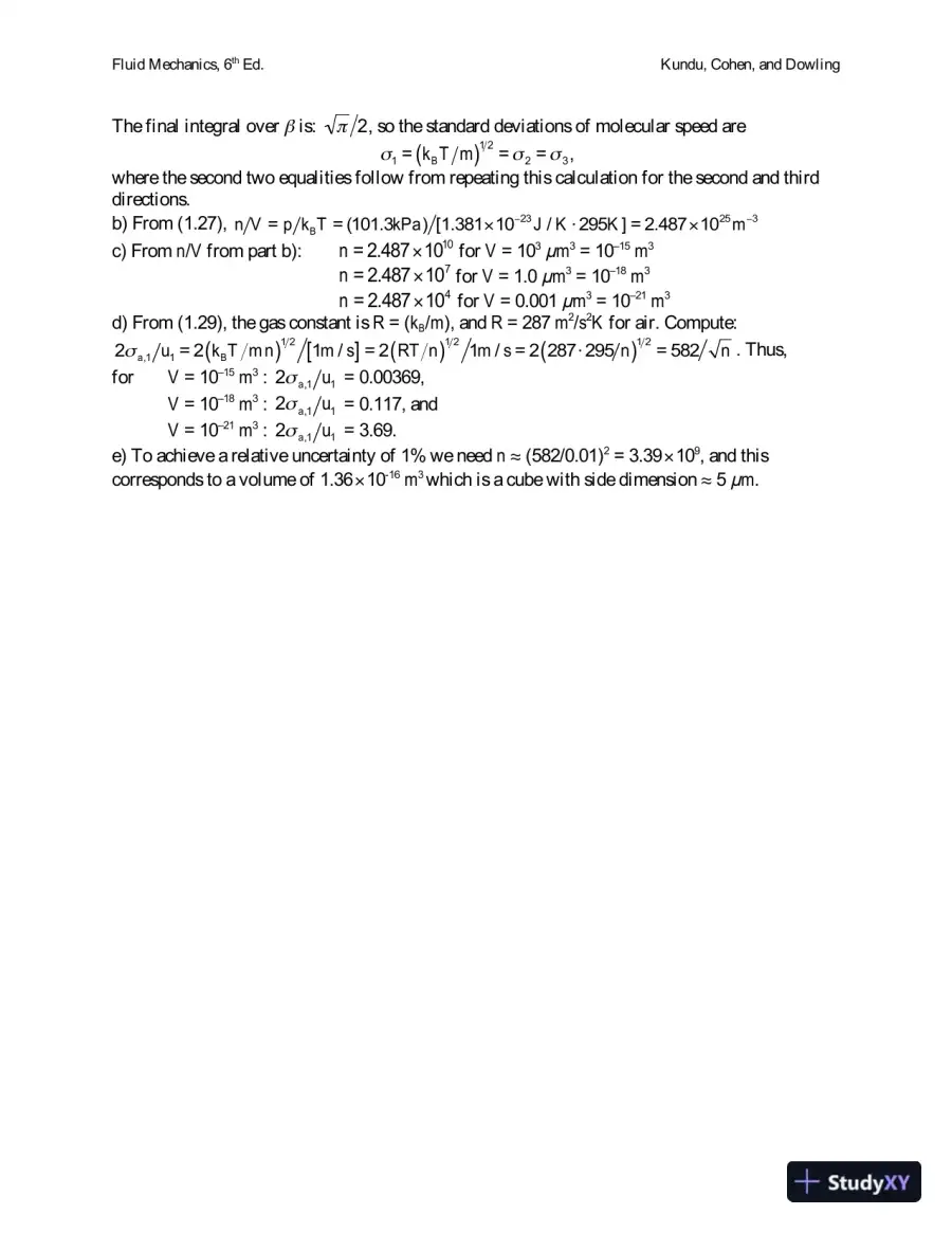Fluid Mechanics , 6th Edition Solution Manual, page 6