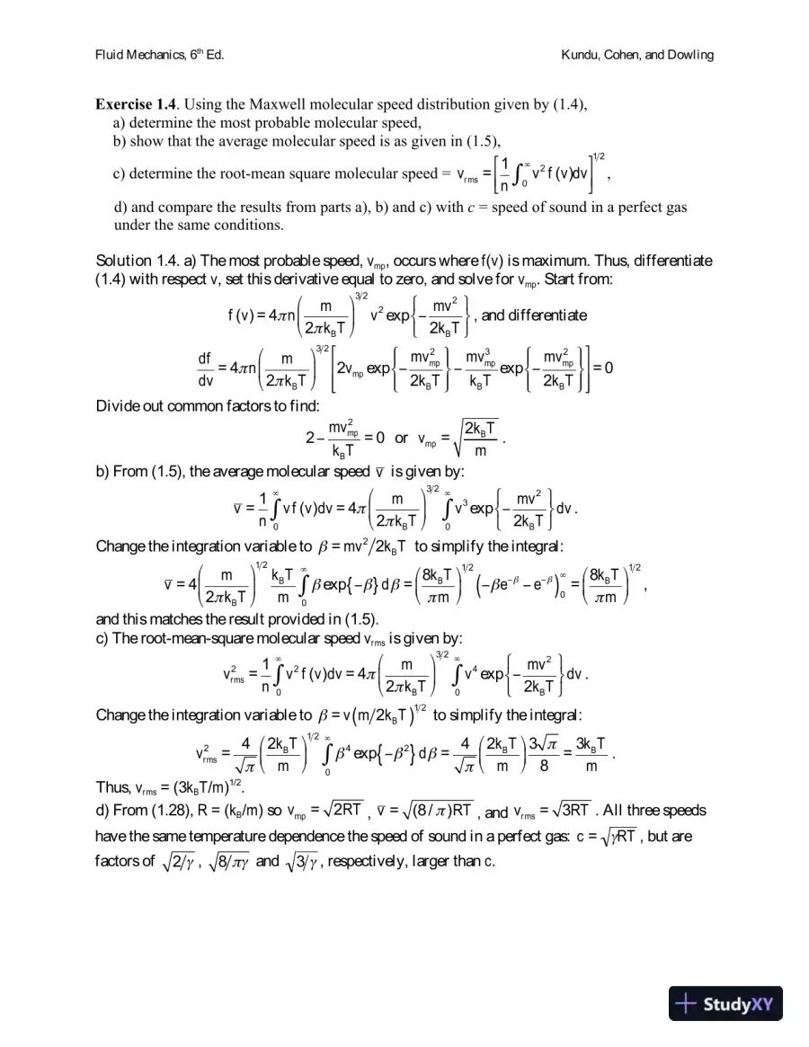 Fluid Mechanics , 6th Edition Solution Manual, page 7